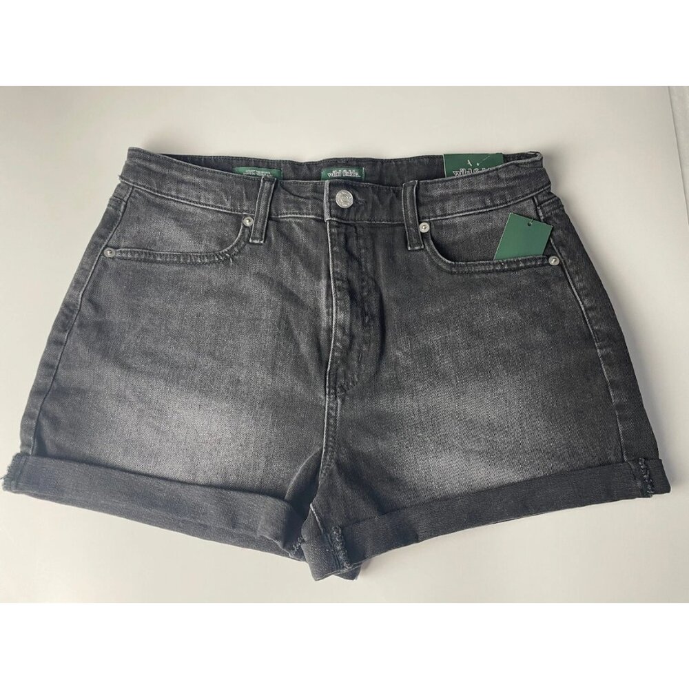 WOMENS BLACK DENIM JEAN SHORTS
